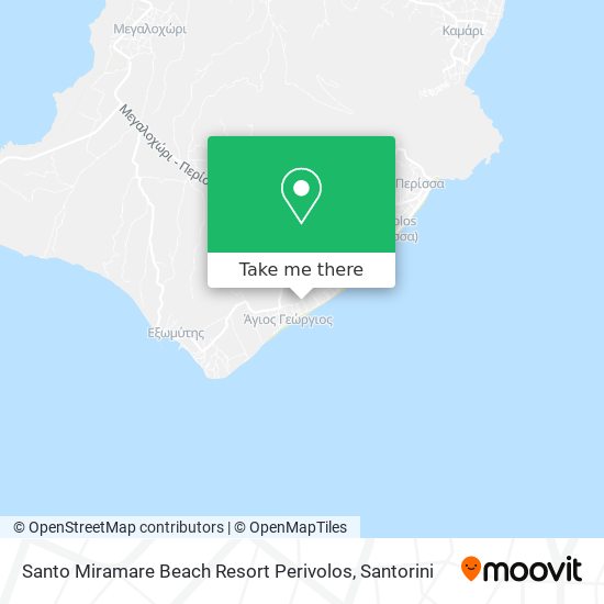 Santo Miramare Beach Resort Perivolos map