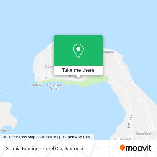 Sophia Boutique Hotel Oia map