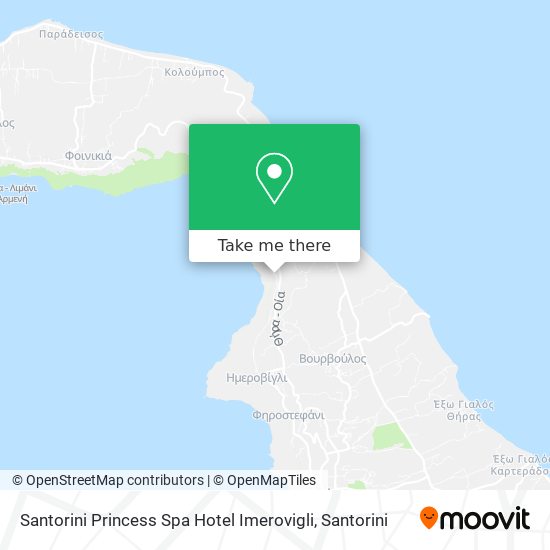 Santorini Princess Spa Hotel Imerovigli map