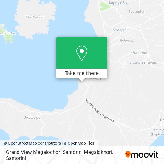 Grand View Megalochori Santorini Megalokhori map