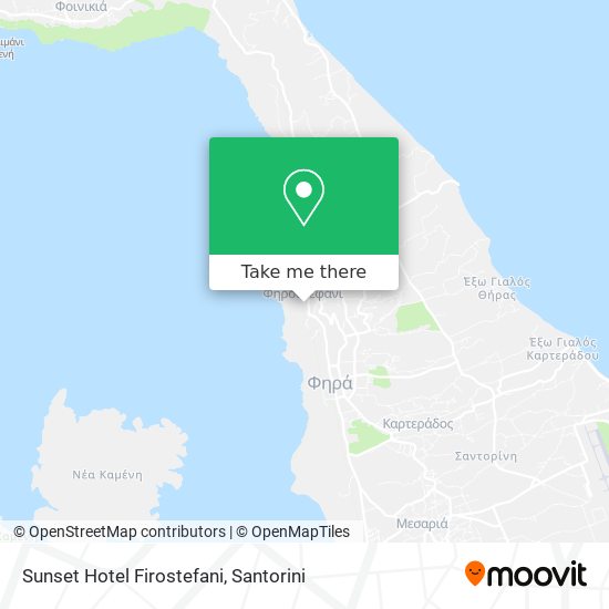 Sunset Hotel Firostefani map