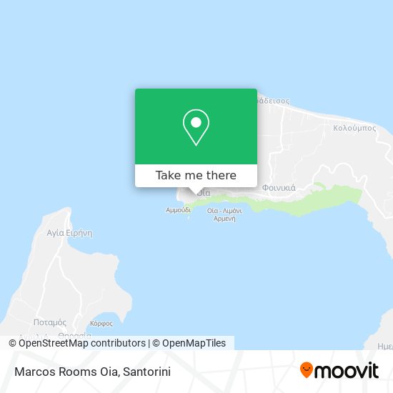 Marcos Rooms Oia map