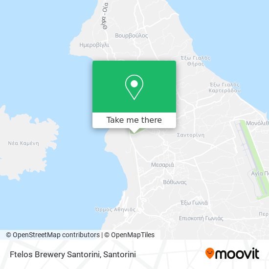 Ftelos Brewery Santorini map