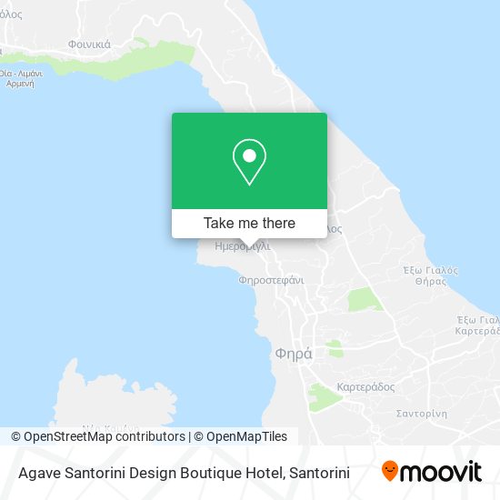 Agave Santorini Design Βoutique Hotel map