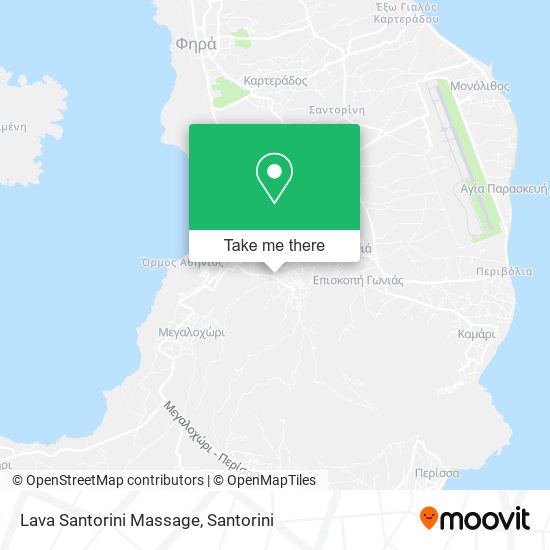Lava Santorini Massage map