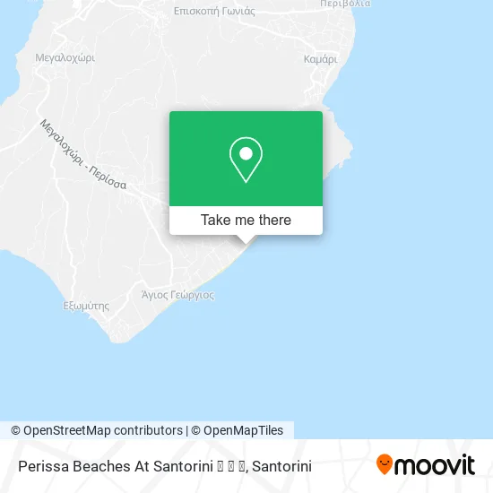 Perissa Beaches At Santorini 🏝 🏝 🏝 map