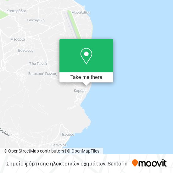 Σημείο φόρτισης ηλεκτρικών οχημάτων map