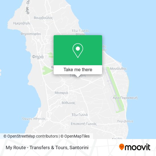 My Route - Transfers & Tours map