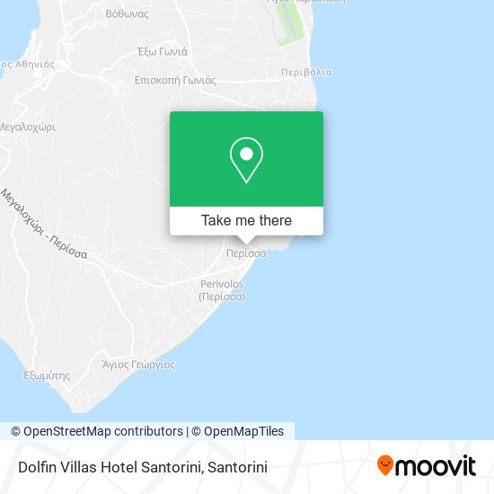Dolfin Villas Hotel Santorini map