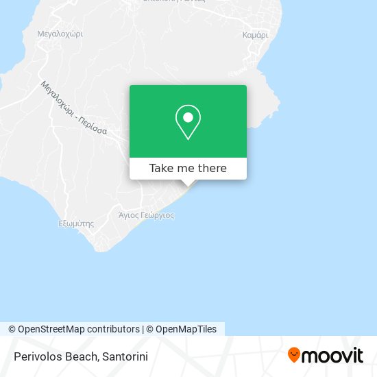 Perivolos Beach map
