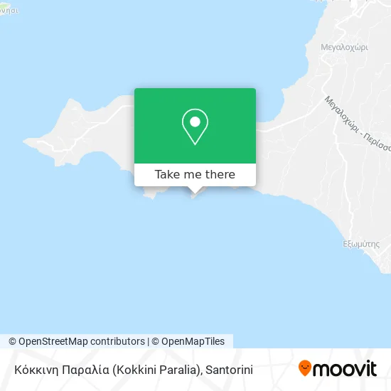 Κόκκινη Παραλία (Kokkini Paralia) map
