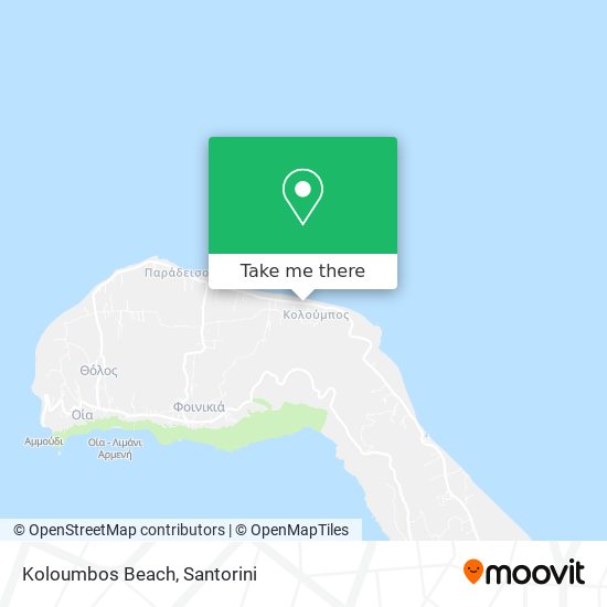 Koloumbos Beach map