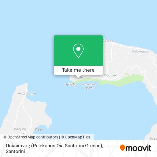 Πελεκάνος (Pelekanos Oia Santorini Greece) map