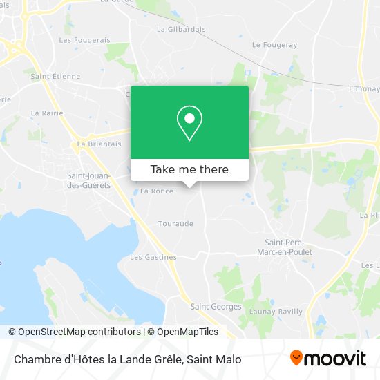 Chambre d'Hôtes la Lande Grêle map