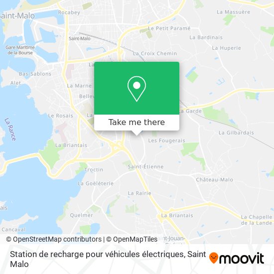 Station de recharge pour véhicules électriques map