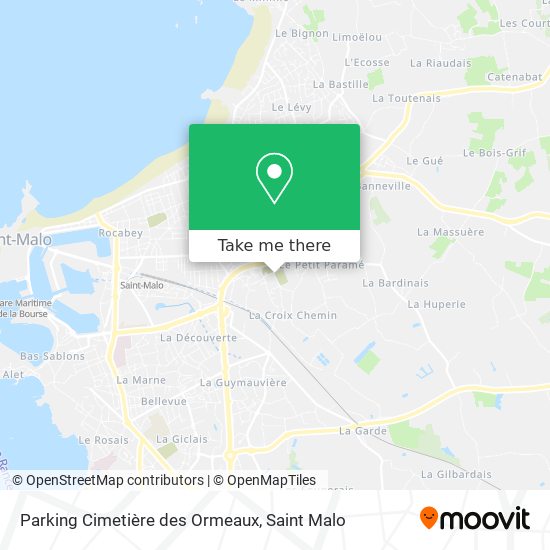 Parking Cimetière des Ormeaux map