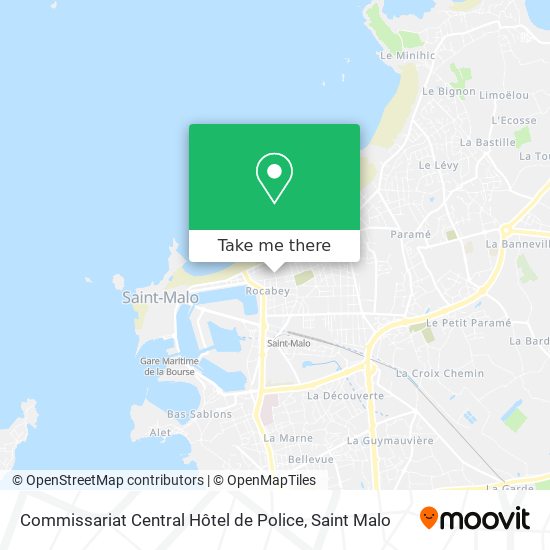 Commissariat Central Hôtel de Police map