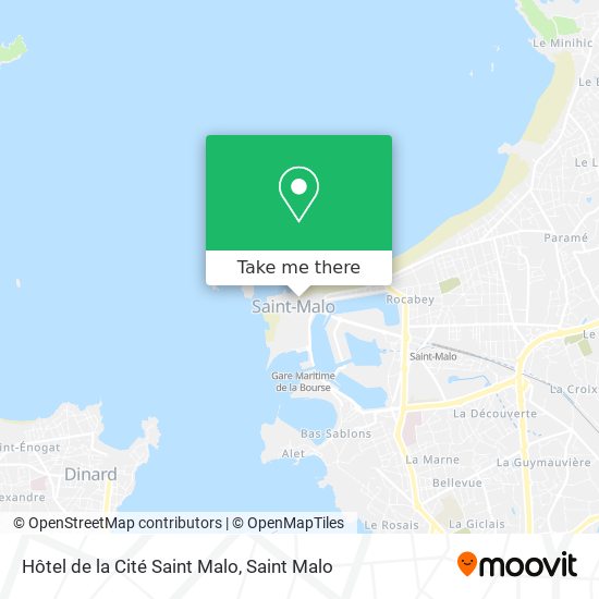 Hôtel de la Cité Saint Malo map
