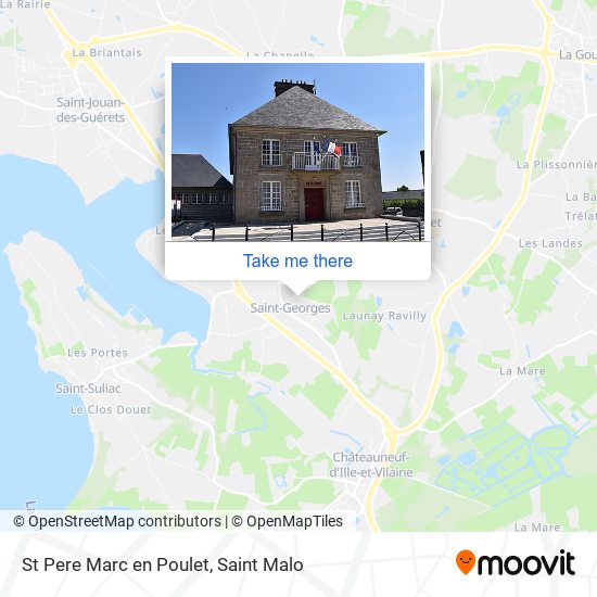 St Pere Marc en Poulet map