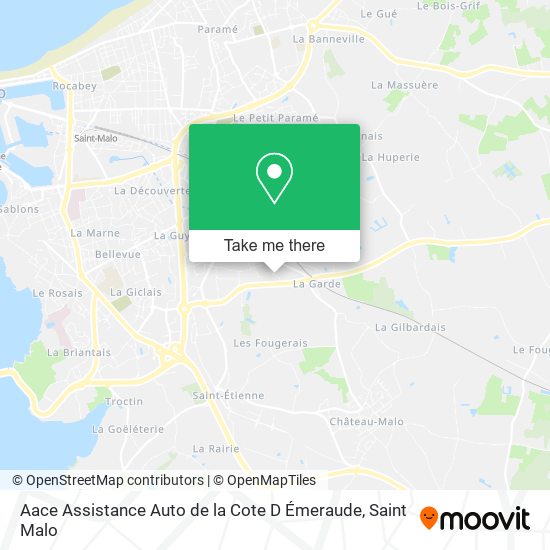 Aace Assistance Auto de la Cote D Émeraude map