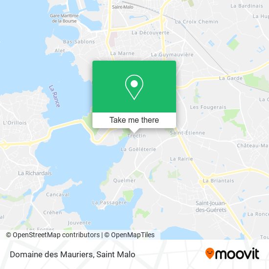 Domaine des Mauriers map