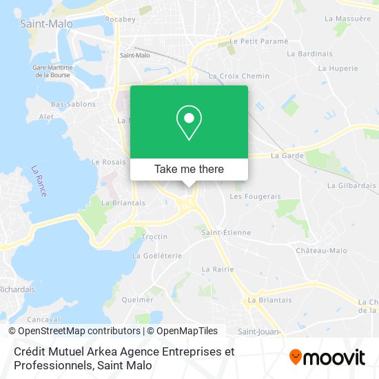 Crédit Mutuel Arkea Agence Entreprises et Professionnels map