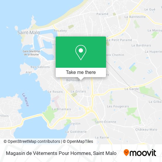 Magasin de Vêtements Pour Hommes map