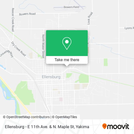Ellensburg - E 11th Ave. & N. Maple St map