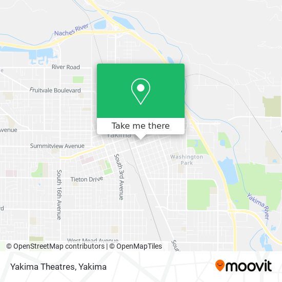 Yakima Theatres map