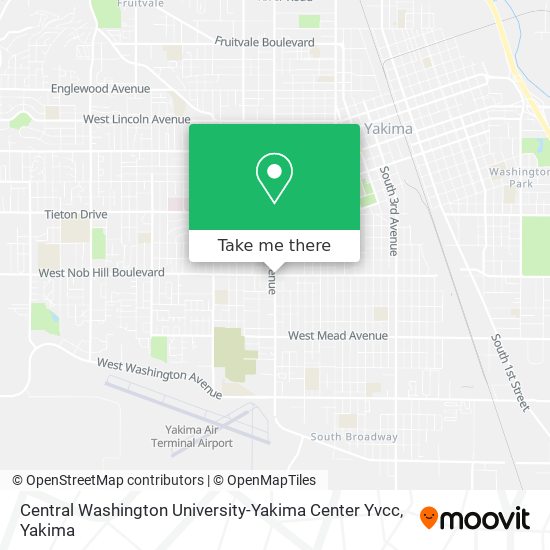 Central Washington University-Yakima Center Yvcc map
