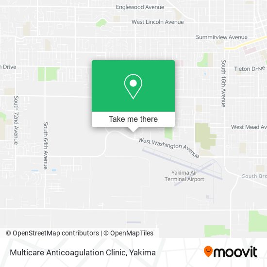 Multicare Anticoagulation Clinic map