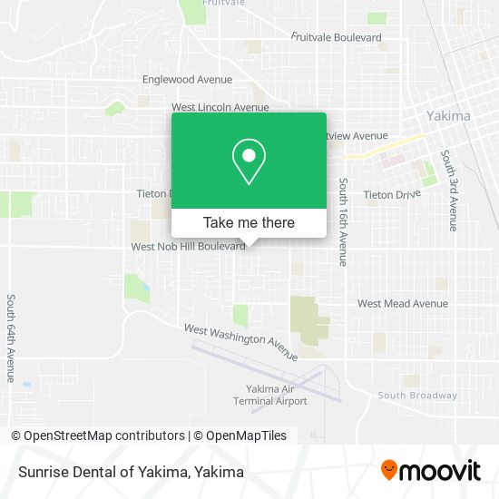 Sunrise Dental of Yakima map