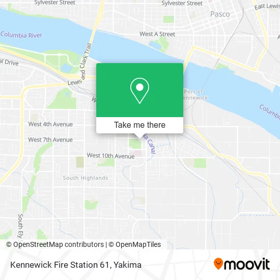 Kennewick Fire Station 61 map