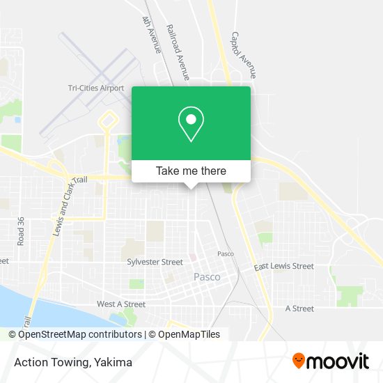 Action Towing map