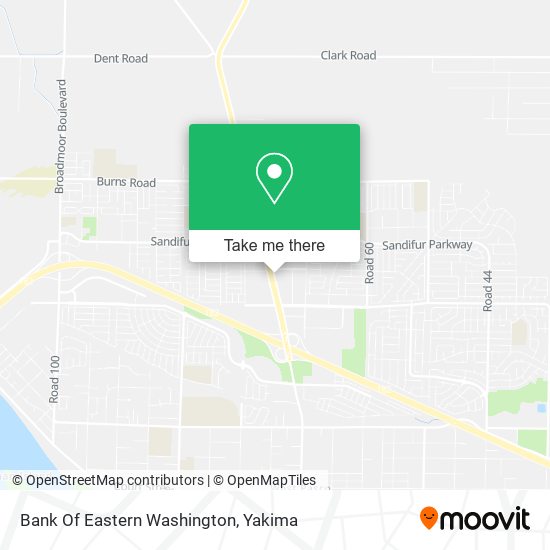 Bank Of Eastern Washington map