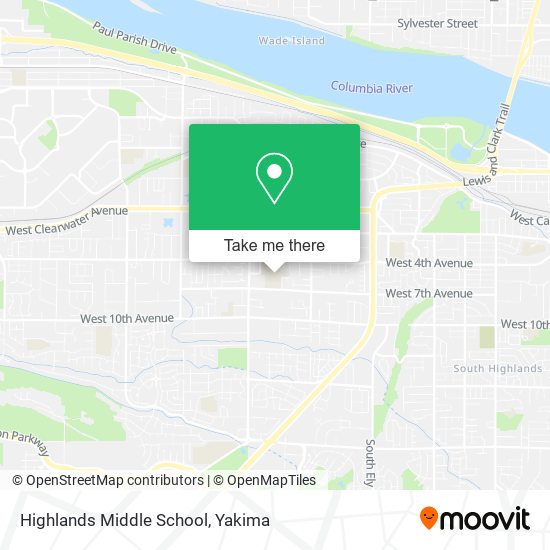Highlands Middle School map