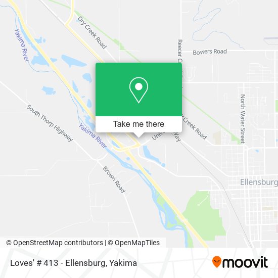 Loves' # 413 - Ellensburg map