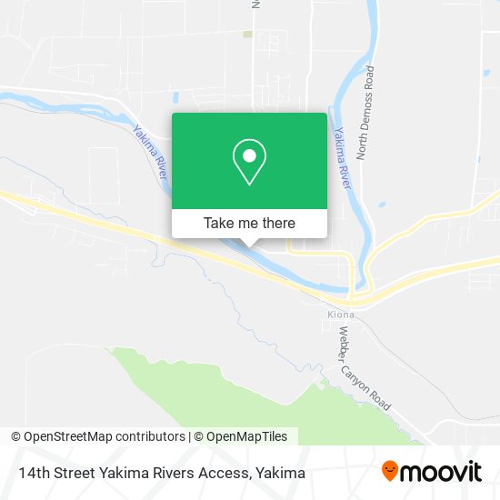 Mapa de 14th Street Yakima Rivers Access