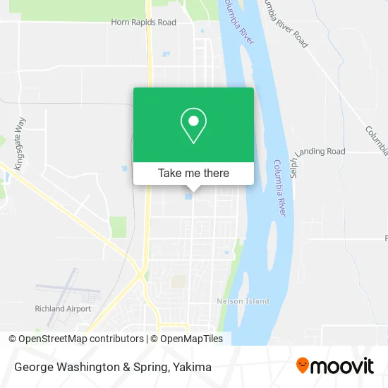 George Washington & Spring map