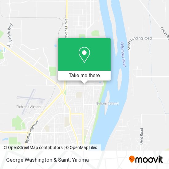 George Washington & Saint map