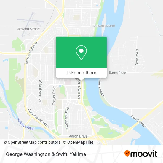 George Washington & Swift map