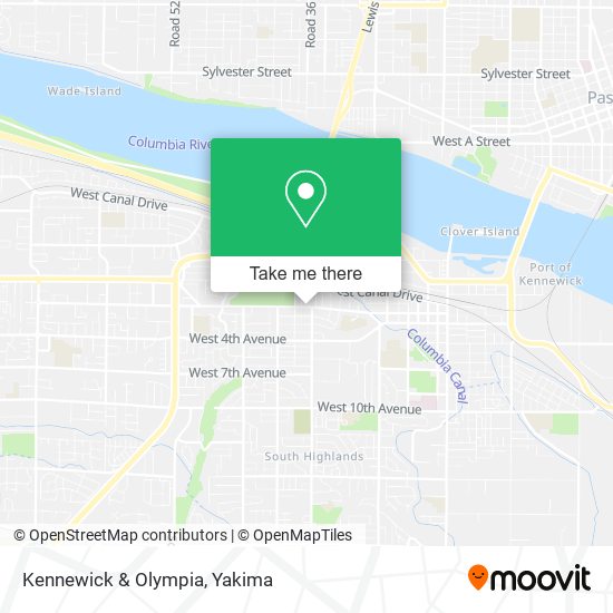 Mapa de Kennewick & Olympia