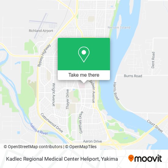 Kadlec Regional Medical Center Heliport map