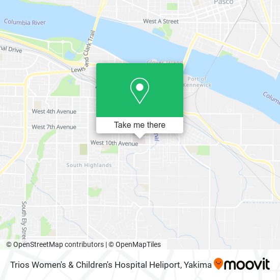 Trios Women's & Children's Hospital Heliport map