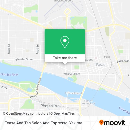 Mapa de Tease And Tan Salon And Espresso
