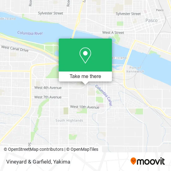 Vineyard & Garfield map