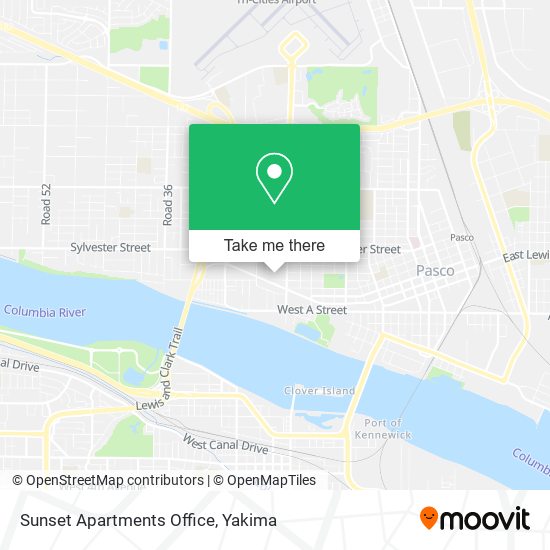 Sunset Apartments Office map