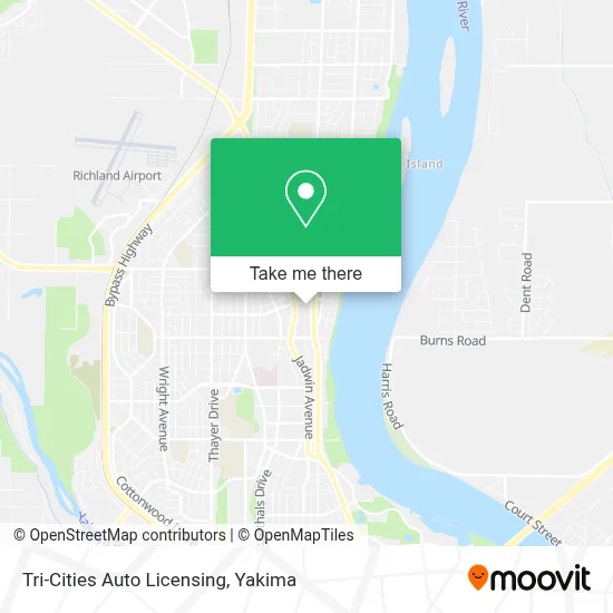 Tri-Cities Auto Licensing map
