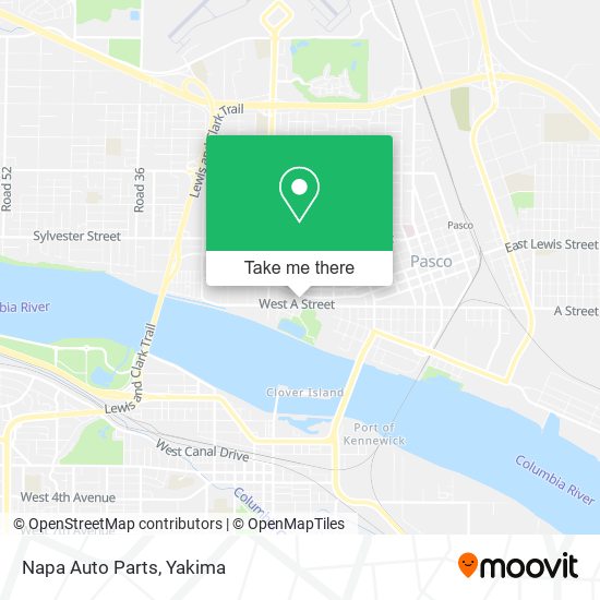 Mapa de Napa Auto Parts