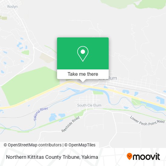 Northern Kittitas County Tribune map